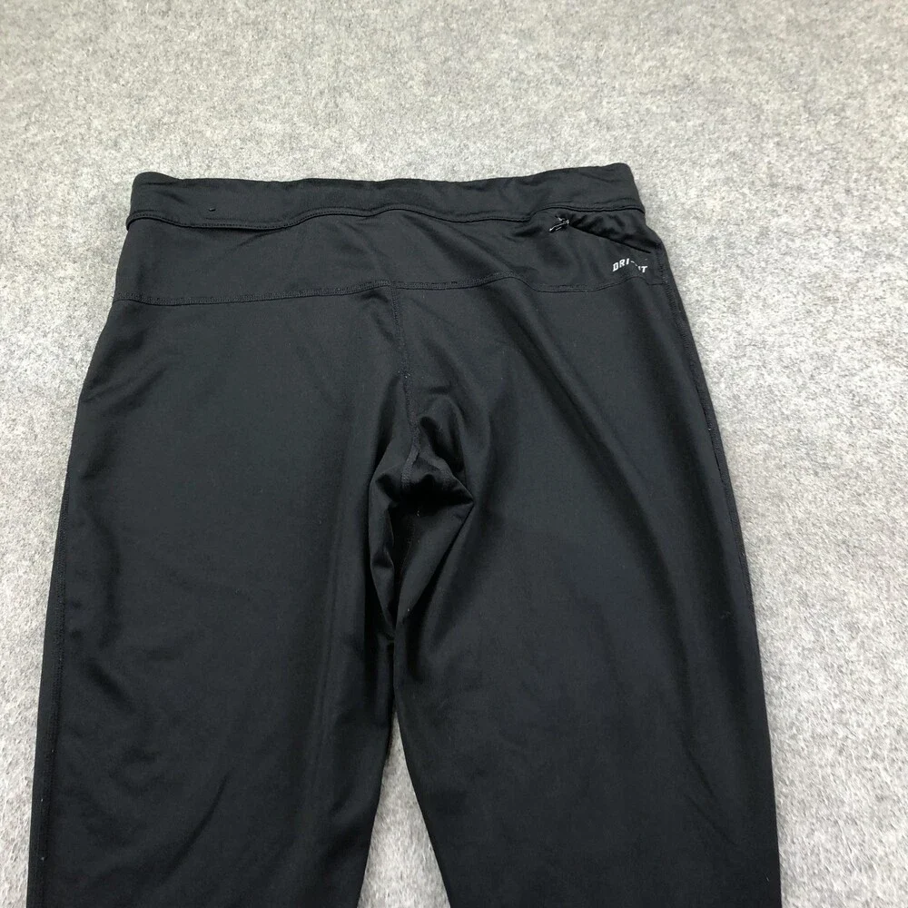 Nike Compression Pants Mens XL Black Dri-FIT Cropped Leggings Running Zip Pocket